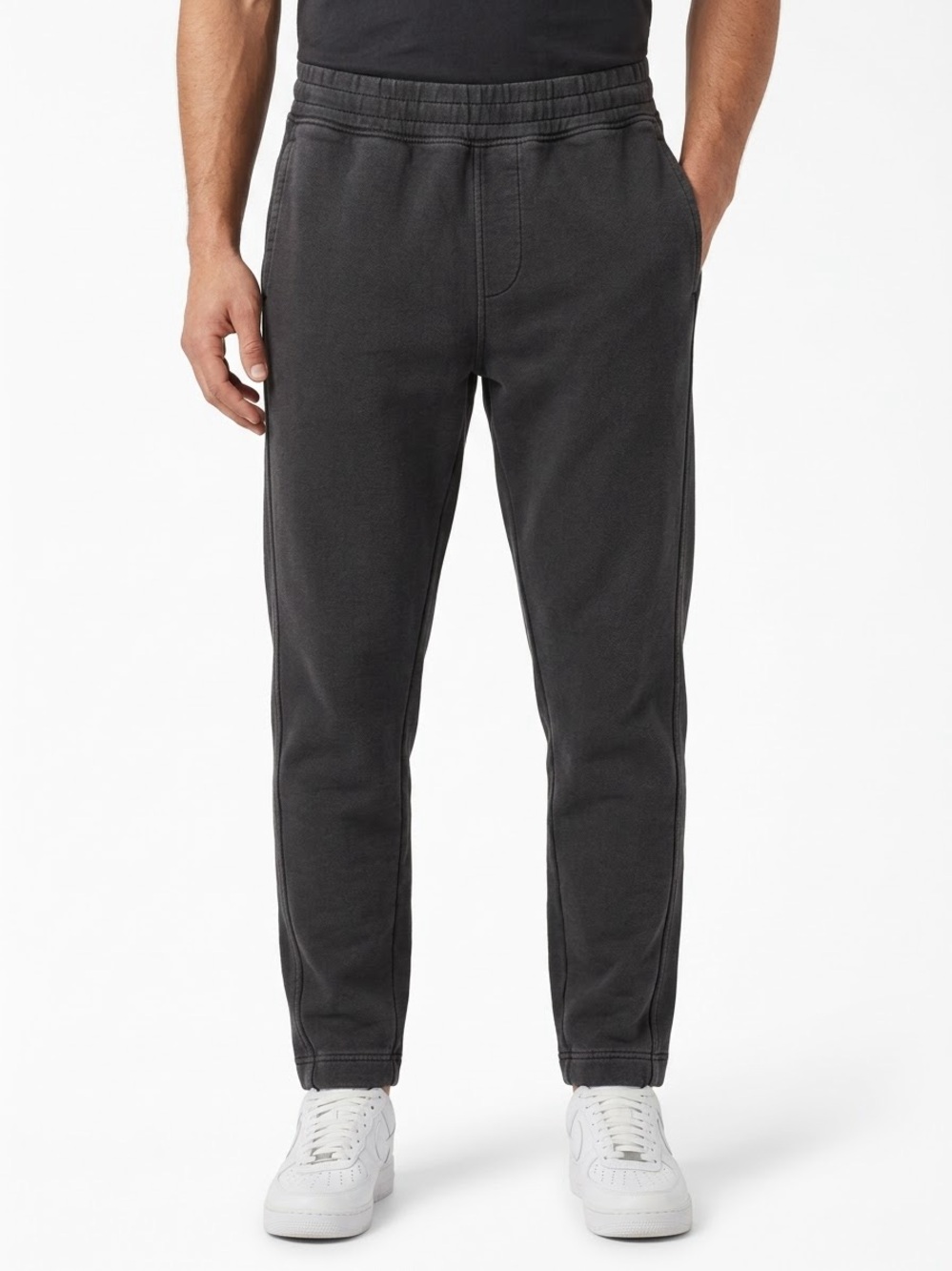 PACT Essential Loopback Terry Sweatpants Vintage Black Men’s Small Organic
